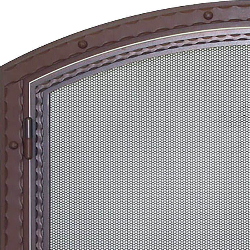 Free Standing Fireplace Screen Custom Made Blacksmith Arch Working Doors - ExceptionalFire