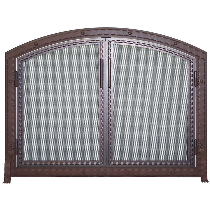 Custom Made Blacksmith Arch Working Doors / Width: 39" Peak H 35" / Vintage Vein