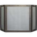 Free Standing Fireplace Screen Custom Made Blacksmith Triple Panel
