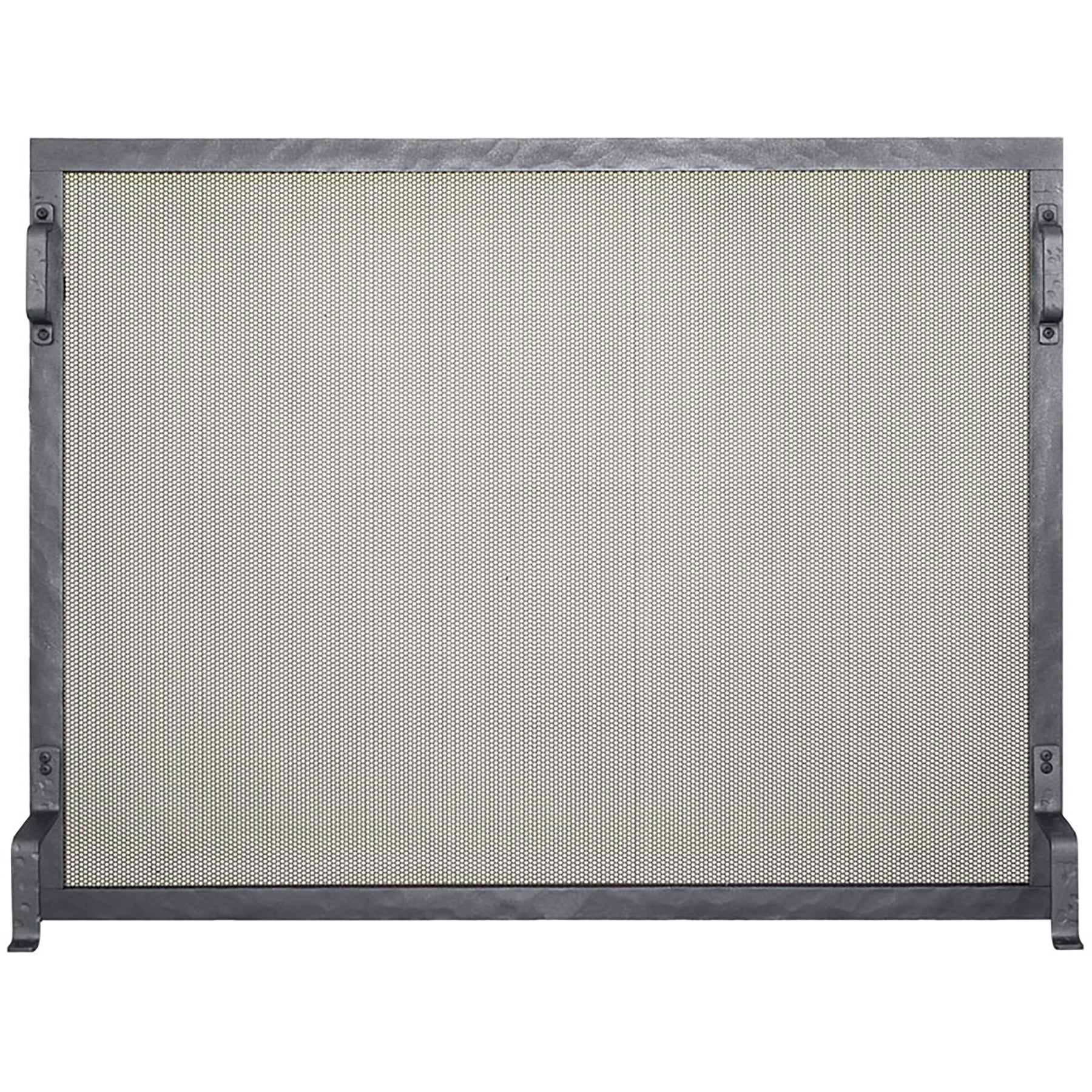 Free Standing Fireplace Screen Custom Made Craftsman Forged Rectangle