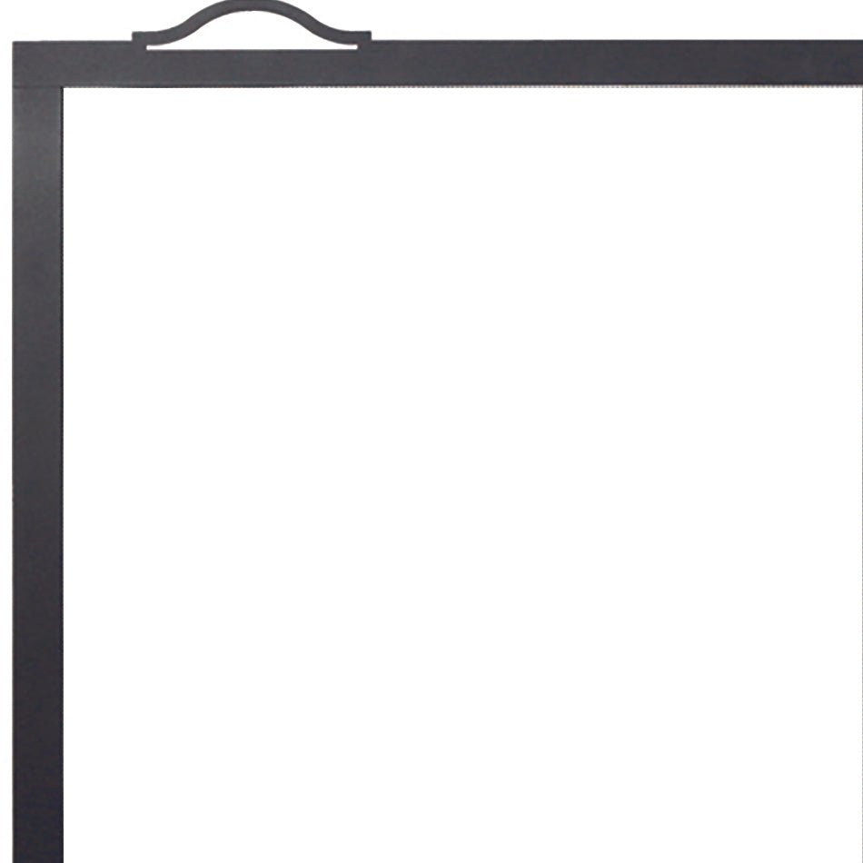 Free Standing Fireplace Screen Custom Made Essentials Rectangle with Laser-Cut Handles - ExceptionalFire