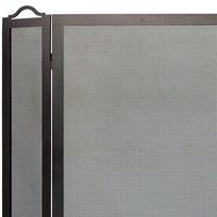 Free Standing Fireplace Screen Custom Made Essentials Triple Panel - ExceptionalFire