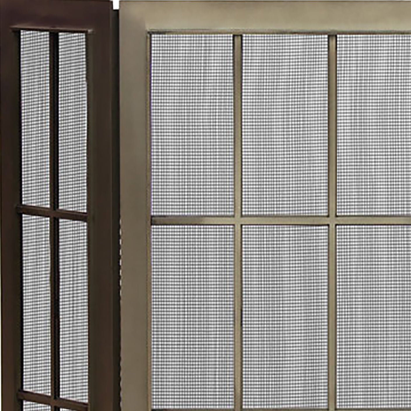 Free Standing Fireplace Screen Custom Made Industrial Triple Panel