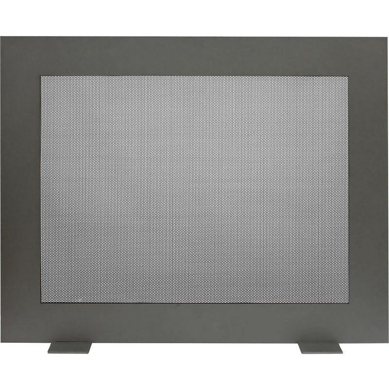 Manhattan Free Standing Screen / Finished Size 54"W x 44" H / Rustic Black / Square Handles on the Sides / 3" Wide Frame