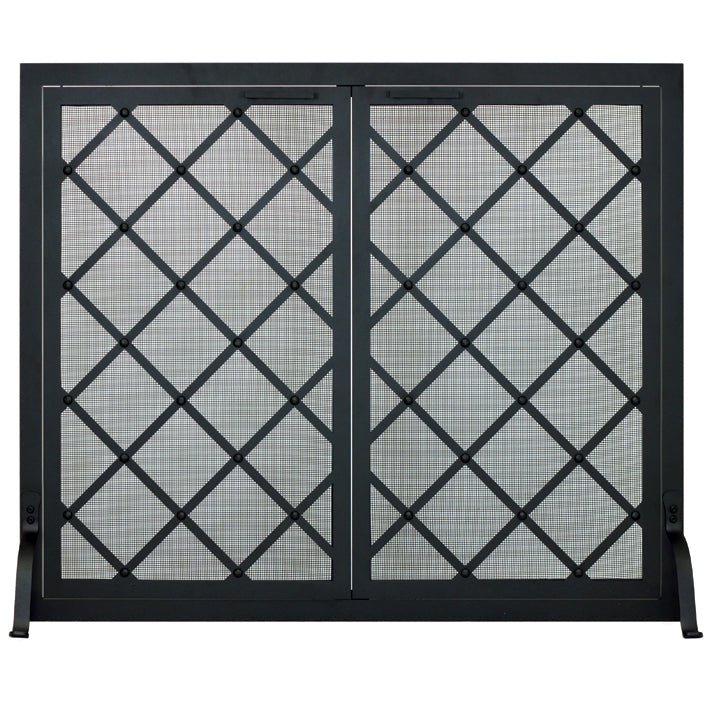 Free Standing Fireplace Screen Custom Made Traditional Classic Courtyard