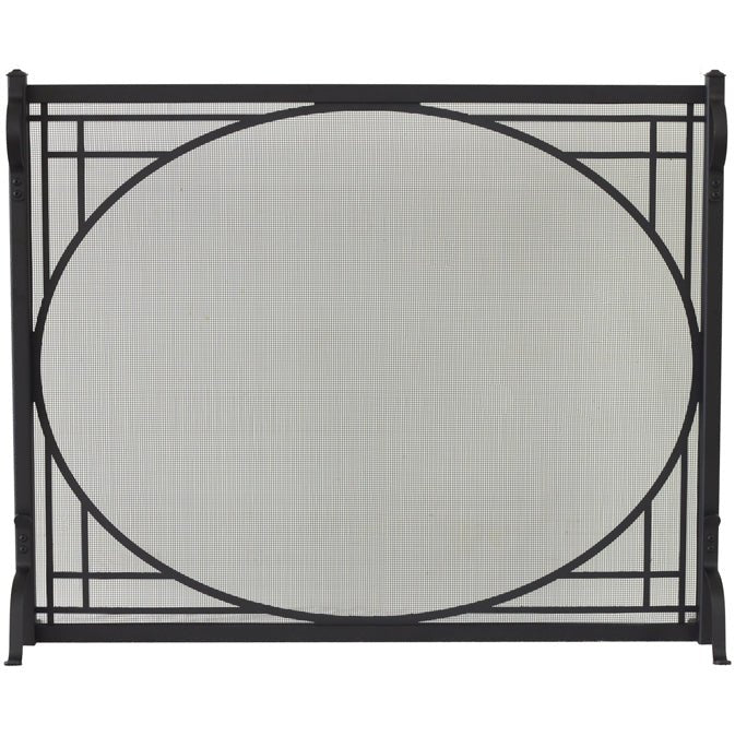 Free Standing Fireplace Screen Custom Made Traditional Ellipse