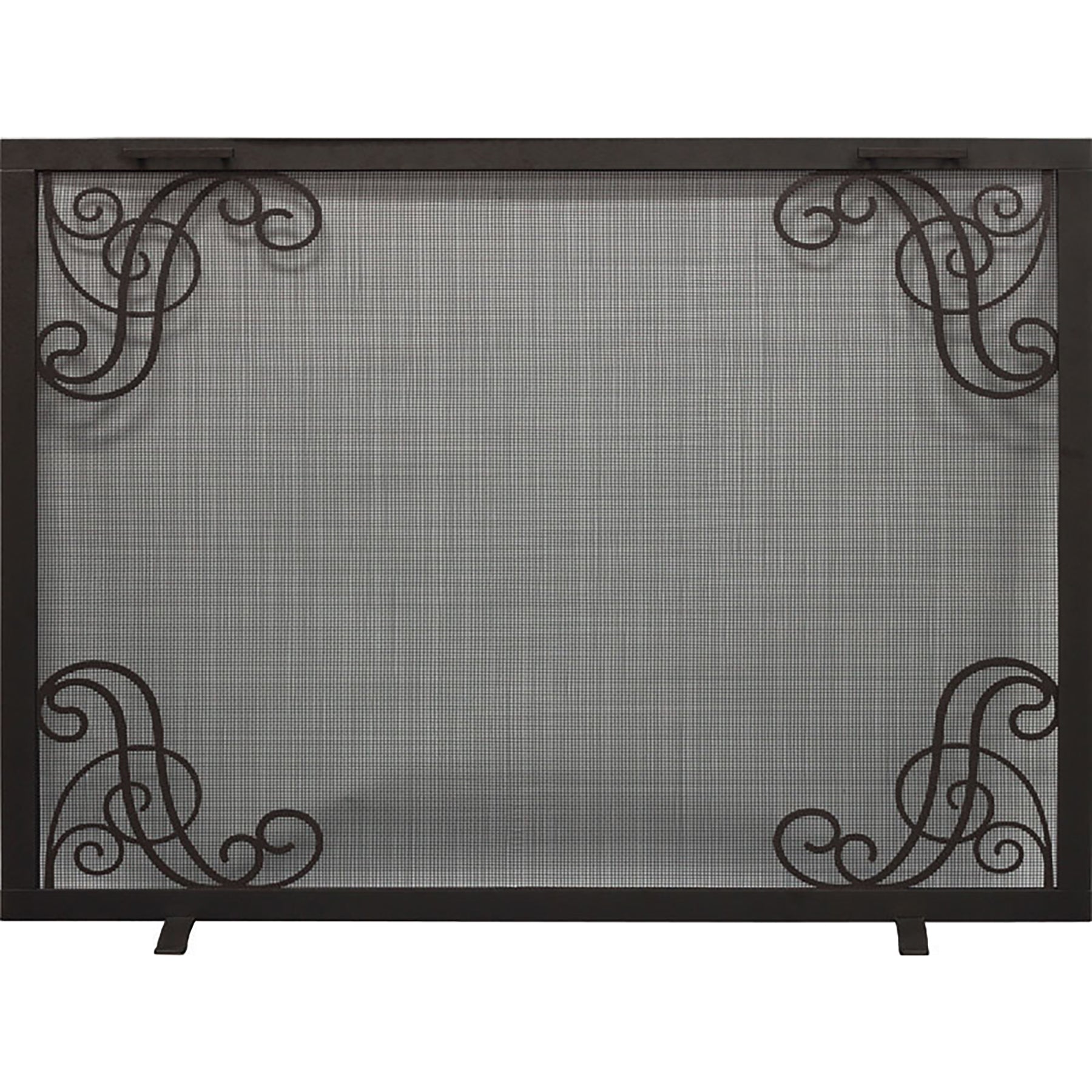 Free Standing Fireplace Screen Custom Made Traditional Rectangle Symphony Design