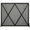 Free Standing Fireplace Screen Custom Made Traditional X Design