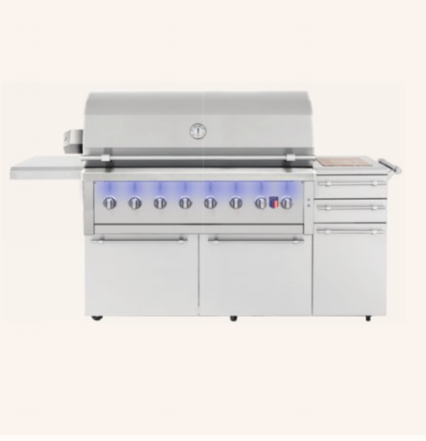 Freestanding Ovation - 54" Hybrid Grill — closed view