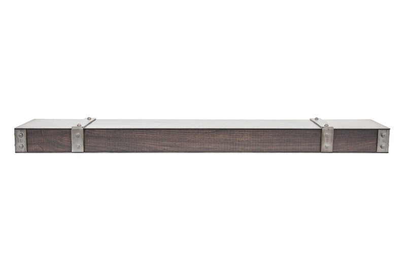Fully Customizable Floating Shelves Transitional Wood+Metal in 25+ Finishes and Any Size - ExceptionalFire