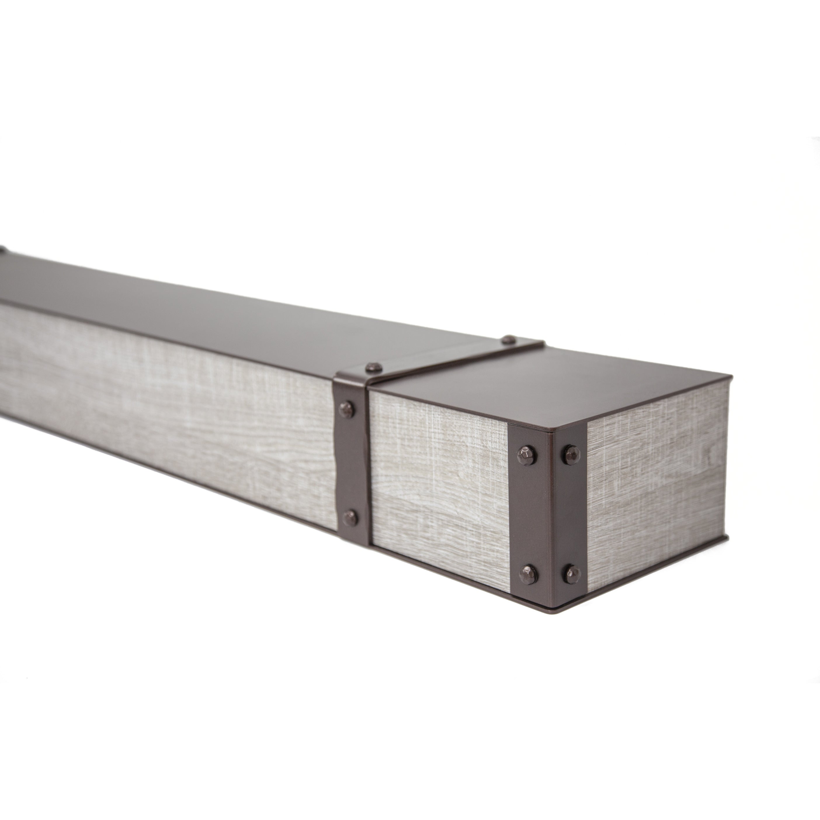Fully Customizable Floating Shelves Transitional Wood+Metal in 25+ Finishes and Any Size