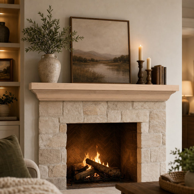 Woodford Wood Mantel Shelf Kit Unfinished