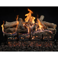 24" Glowfire Arizona Weathered Oak Charred Gas Log Set | Grand Canyon