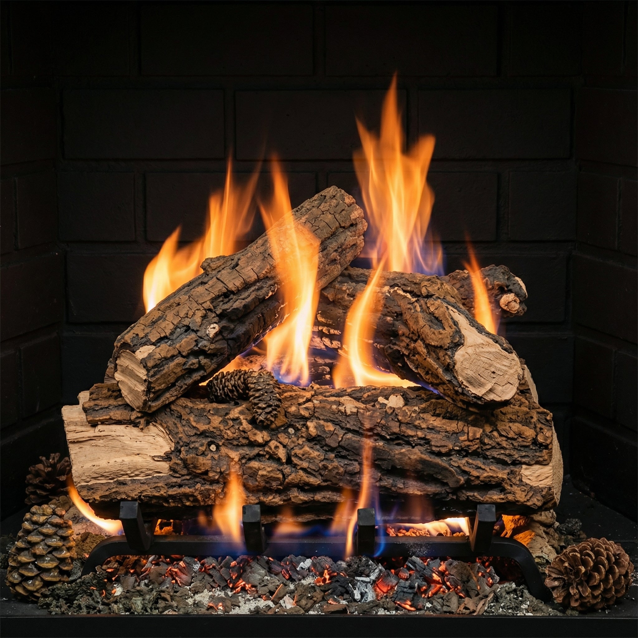 15" Country Oak Deluxe Gas Log Set | Formation Creation