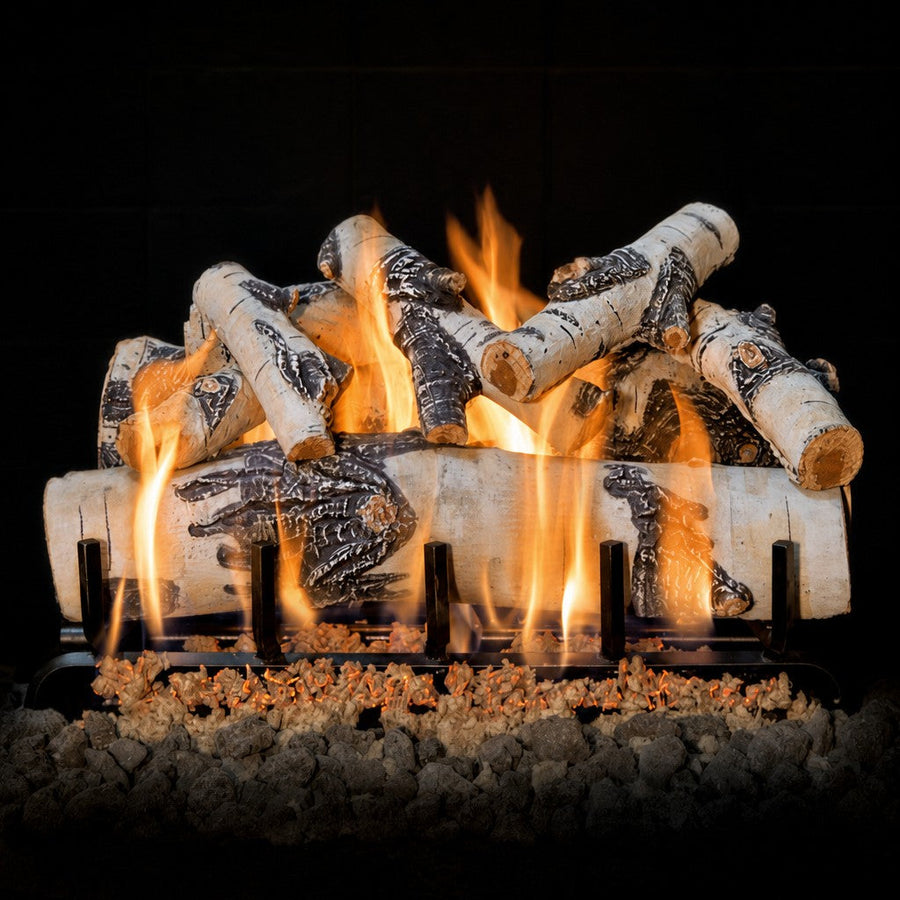 24" Quaking Aspen See-Through Vented Gas Log Set