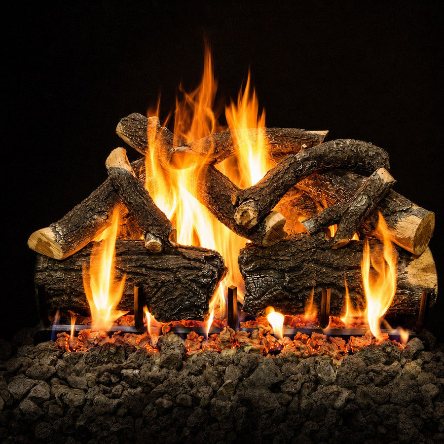 AZ Weathered Oak Charred Outdoor Gas Log Set