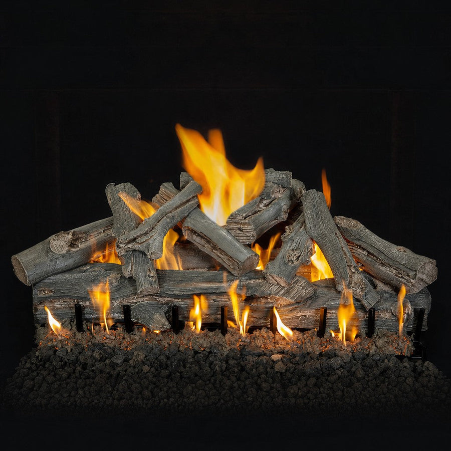 Western Driftwood See-Through Outdoor Gas Log Set