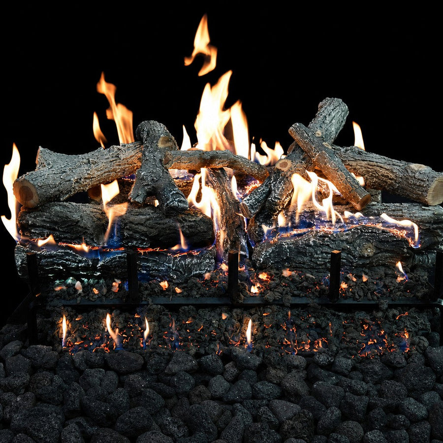 Glowfire Arizona Weathered Oak Charred Gas Log Set