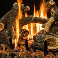 24" AZ Weathered Oak Charred Outdoor Gas Log Set | Grand Canyon