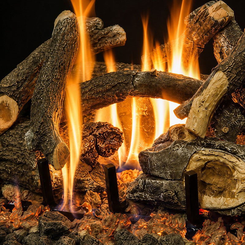 24" AZ Weathered Oak Charred Outdoor Gas Log Set | Grand Canyon