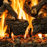 30" AZ Weathered Oak Charred Outdoor Gas Log Set | Grand Canyon