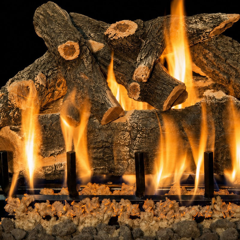 24" Arizona Weathered Oak Vented Gas Log Set | Grand Canyon