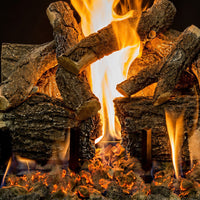 18" Arizona Weathered Oak Charred See-Through Vented Gas Log Set | Grand Canyon