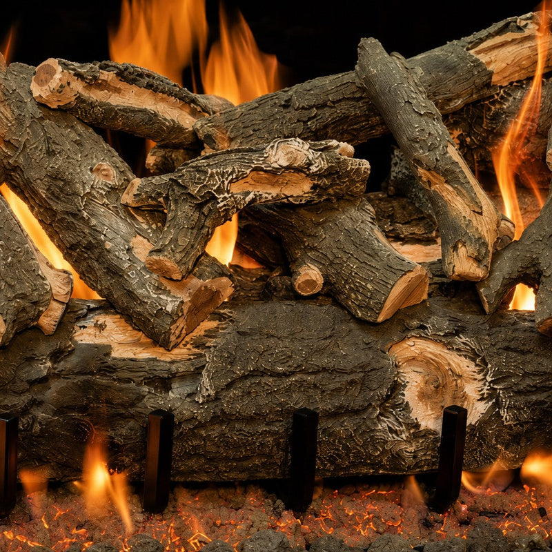 42" Arizona Weathered Oak Charred See-Through Vented Gas Log Set | Grand Canyon