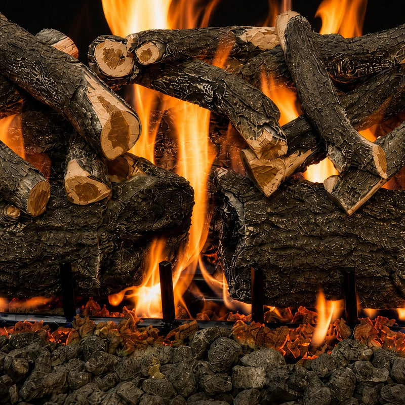 42" Arizona Weathered Oak Charred See-Through Outdoor Gas Log Set | Grand Canyon