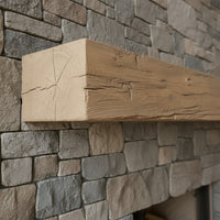 Grist Mill Non-Combustible Concrete Mantel Shelf Pale Honey Finish