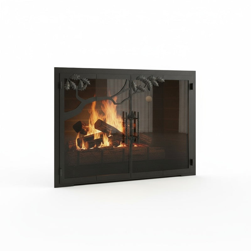 Oak Tree - Masonry & Prefab Fireplace Glass Doors | Custom