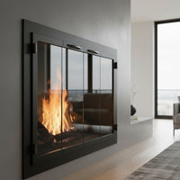 Carolina Traditional Steel Fireplace Glass Doors | Masonry & Prefab | Custom