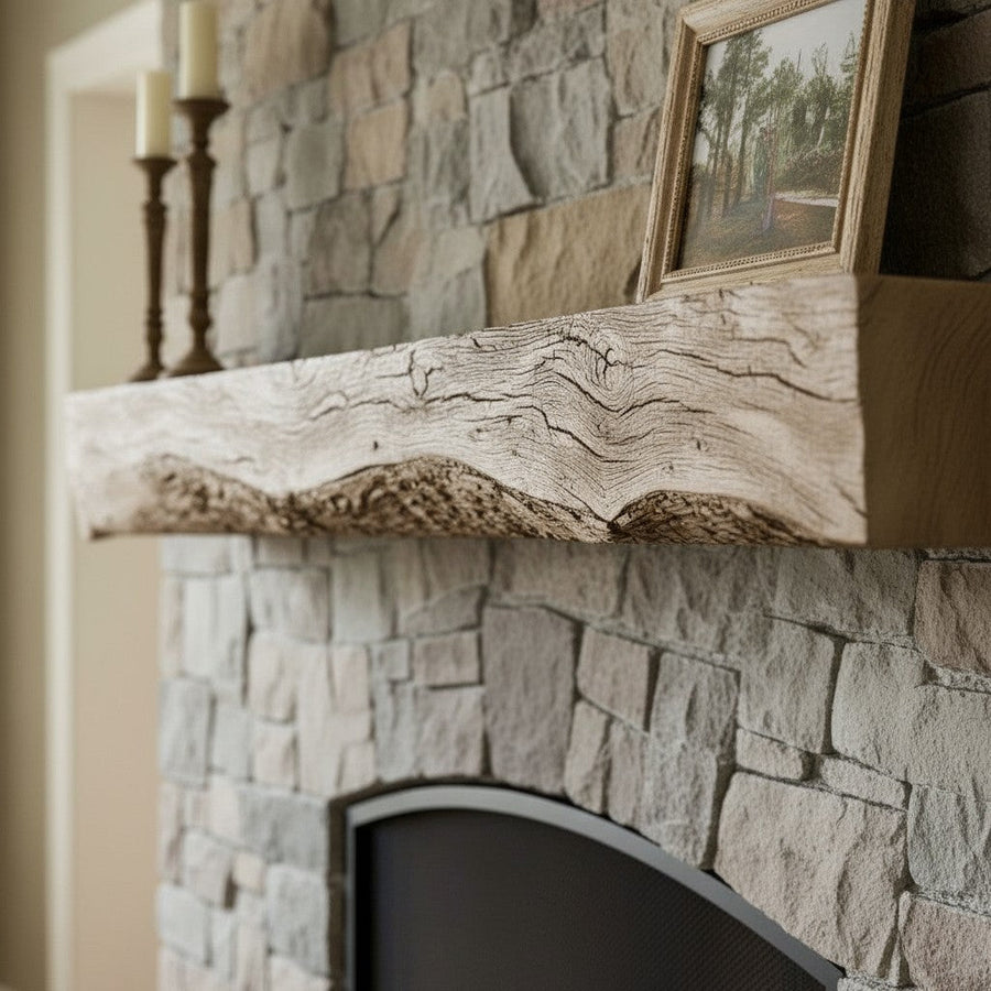 Rickhouse Non-Combustible Concrete Mantel Shelf Pale Honey Finish