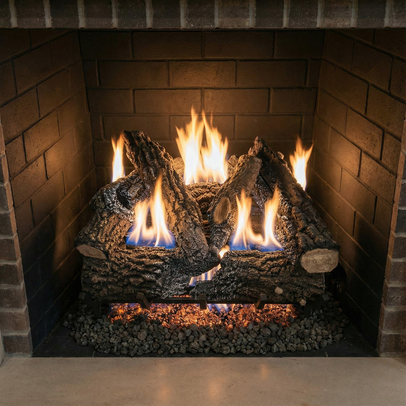 Design Specialties Arlington Ash 30-Inch Vented Gas Log Set, 65,000 BTU