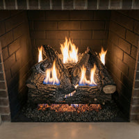Design Specialties Arlington Ash 30-Inch Vented Gas Log Set, 65,000 BTU