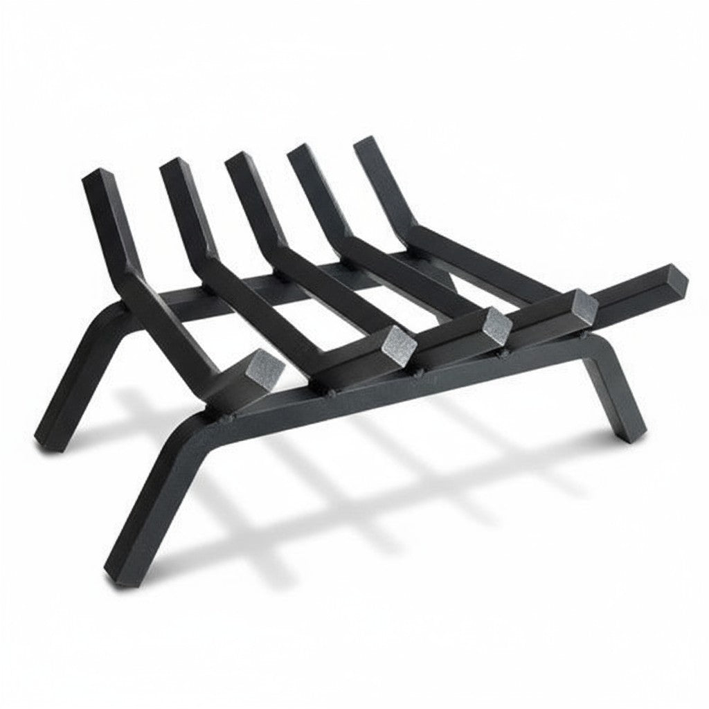 18" Heavy-Duty Fireplace Grate – ¾” Solid Steel | Made in USA by Design Specialties | Lifetime Warranty