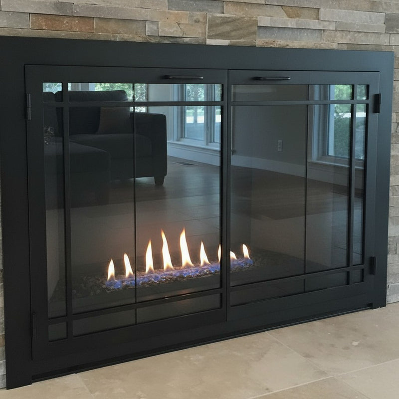 Carolina Window Pane - Masonry & Prefab Fireplace Glass Doors | Custom