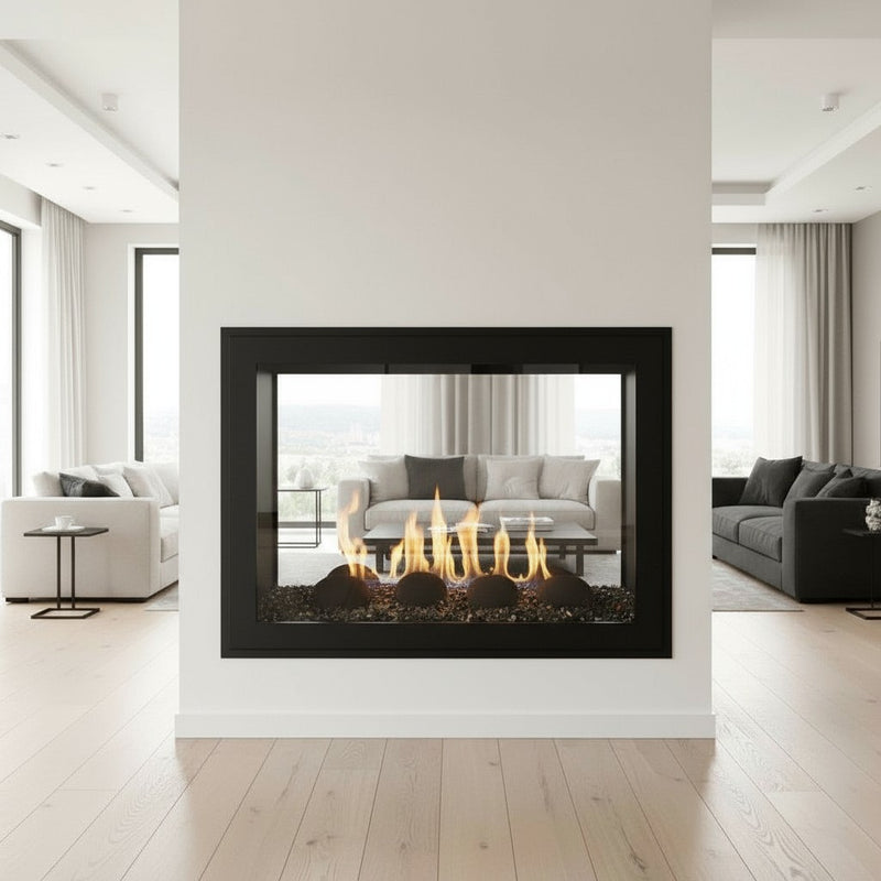 Original Moderne - Single Panel Masonry & Prefab Fireplace Glass Doors | Custom