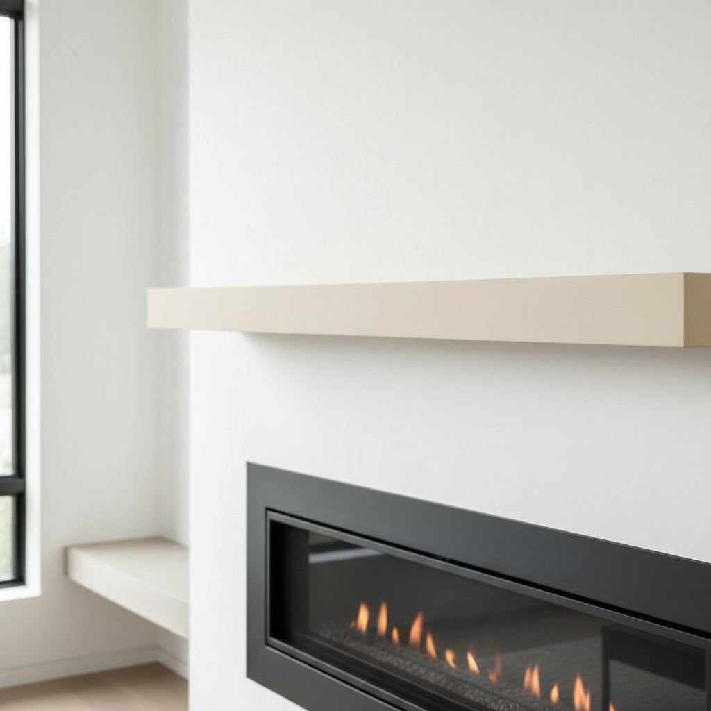 Horizon Concrete Mantel Non-Combustible Mantel Shelf - Sahara Sand Finish