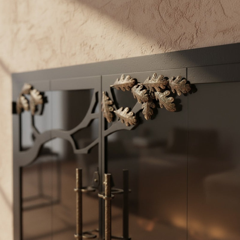 Oak Tree - Masonry & Prefab Fireplace Glass Doors | Custom