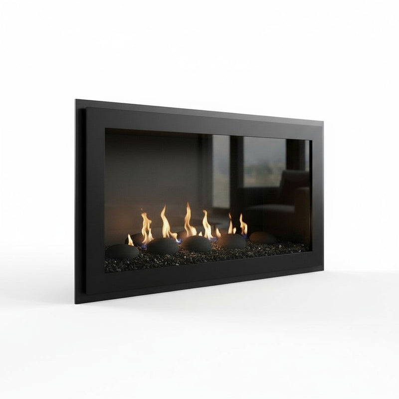 Original Moderne - Single Panel Masonry & Prefab Fireplace Glass Doors | Custom