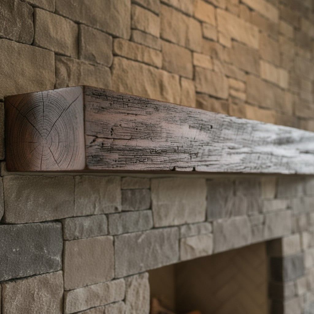 Grist Mill Non-Combustible Concrete Mantel Shelf Maduro Finish