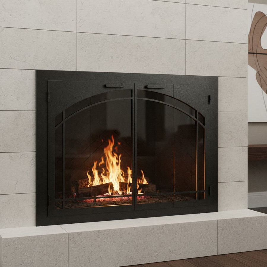 Carolina Steel Fireplace Glass Door Arch Conversion