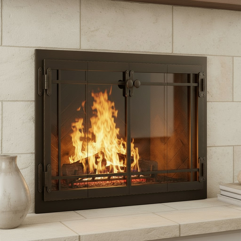 Craftsman - Masonry & Prefab Fireplace Glass Doors
