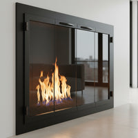 Carolina Traditional Steel Fireplace Glass Doors | Masonry & Prefab | Custom