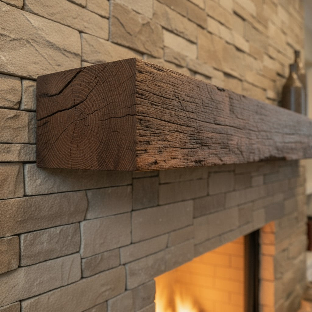 Grist Mill Non-Combustible Concrete Mantel Shelf Maduro Finish