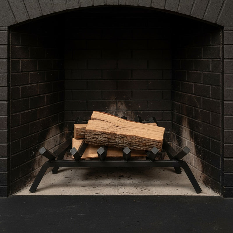 24" Heavy-Duty Fireplace Grate – ¾” Solid Steel | Made in USA by Design Specialties | Lifetime Warranty
