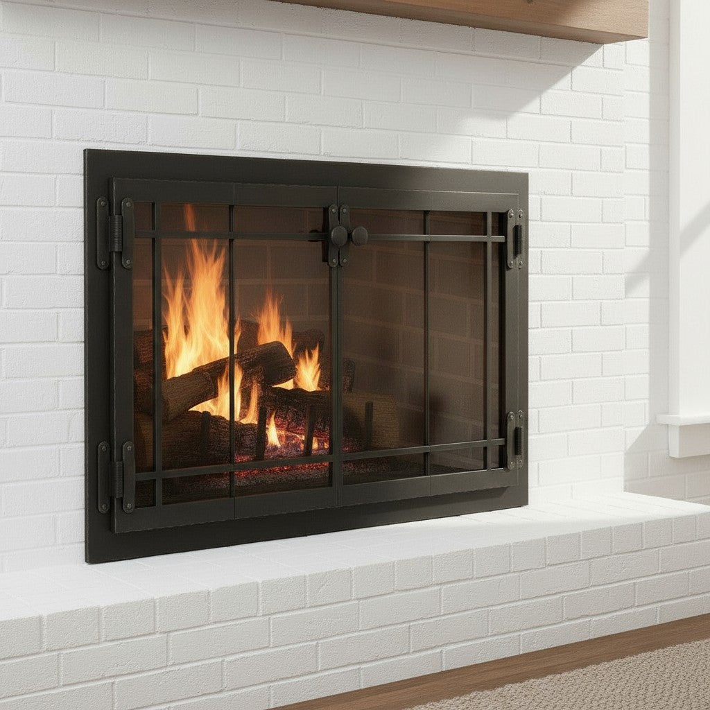 Craftsman - Masonry & Prefab Fireplace Glass Doors
