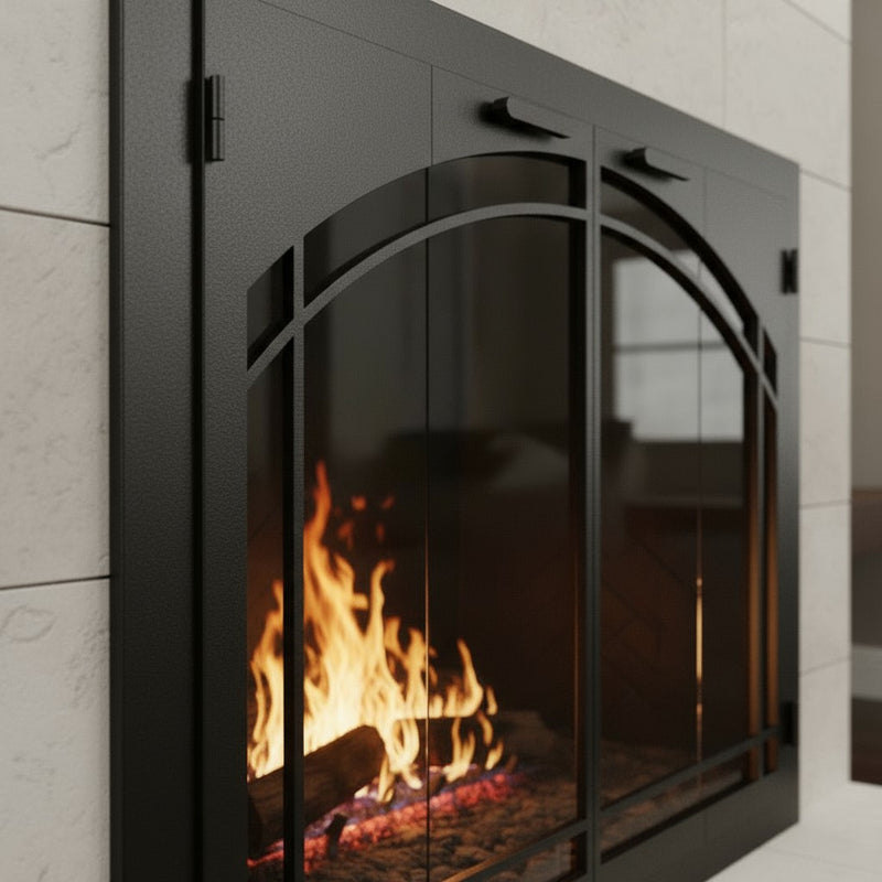 Carolina Steel Fireplace Glass Door Arch Conversion | Masonry & Zero Clearance | Custom