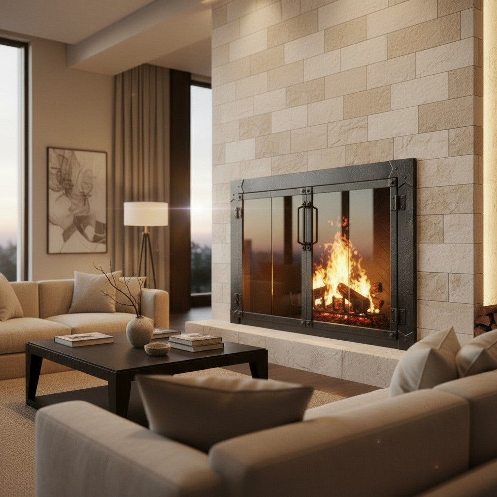 Milwaukee Forged Iron - Masonry & Prefab Fireplace Glass Doors